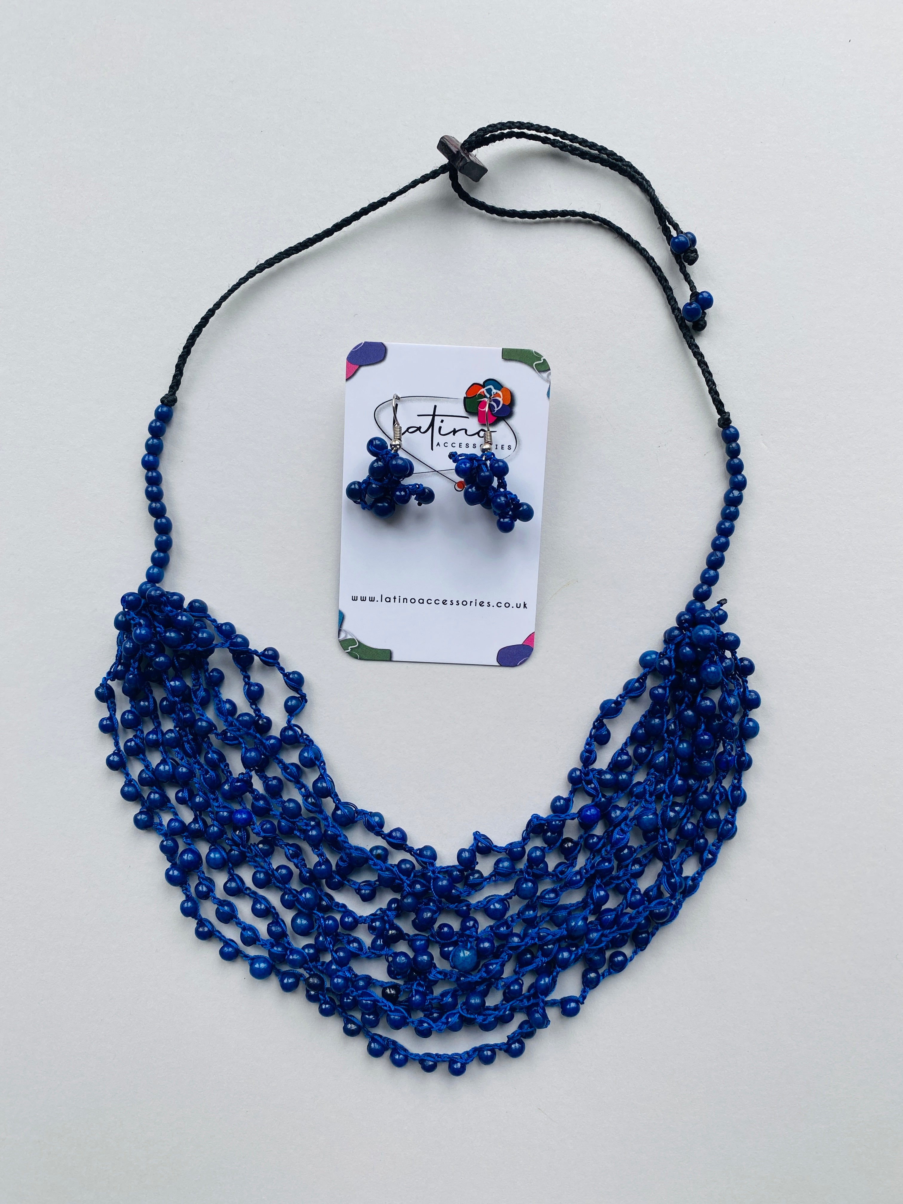 Royal Blue Chirilla Necklace Set